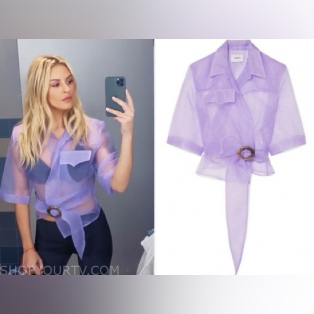 NWT Nanushka Dalas Asymmetric Wrap Top - Lilac